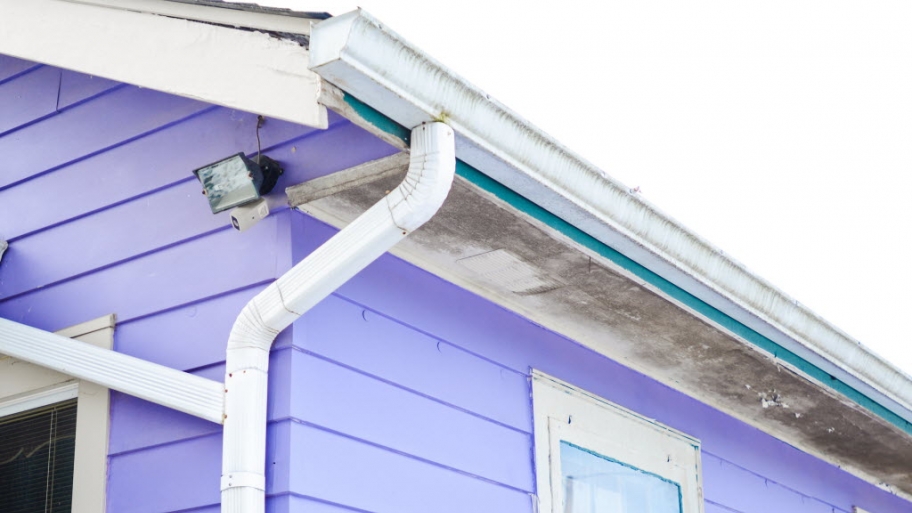 Gutters on house